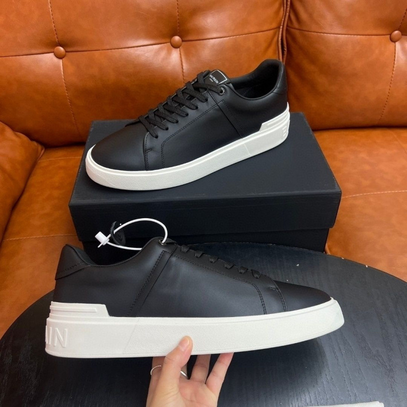 European Balmain New Korean Style Shoes High-End Fashion Genuine Leather Casual Men's Shoes Comfortable Versatile