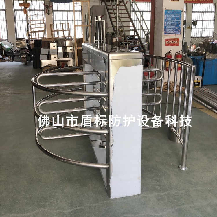 不锈钢立式电动旋转半高十字门 防尾随栅栏滚闸 半封闭旋转电动门