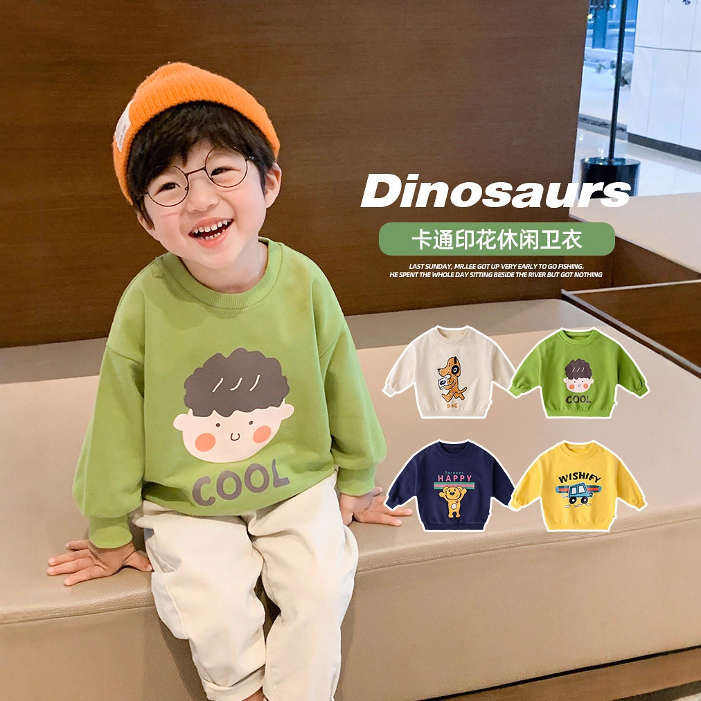 Children's sweatshirt, spring and autumn 2023 new style, 3-year-old boy's top, children's clothing, autumn clothes, baby clothes, factory direct sales.