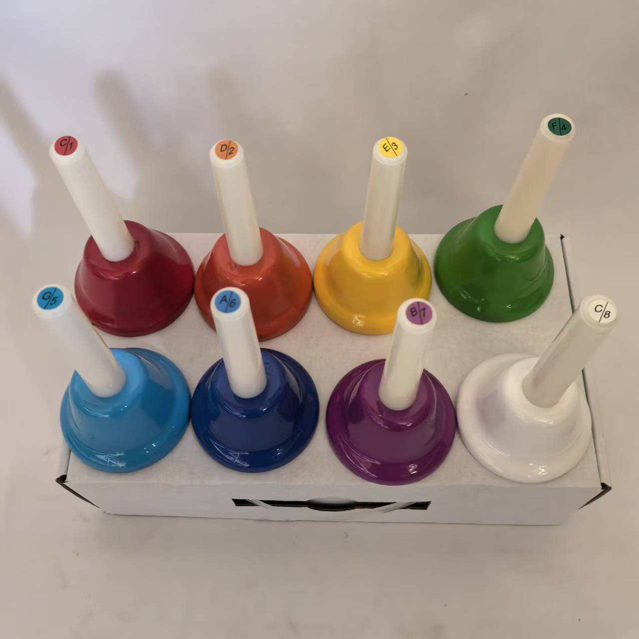 Orff instrumento musical educación preescolar material didáctico instrumento de percusión de ocho tonos reloj táctil sonajero Clase de ocho tonos Bell