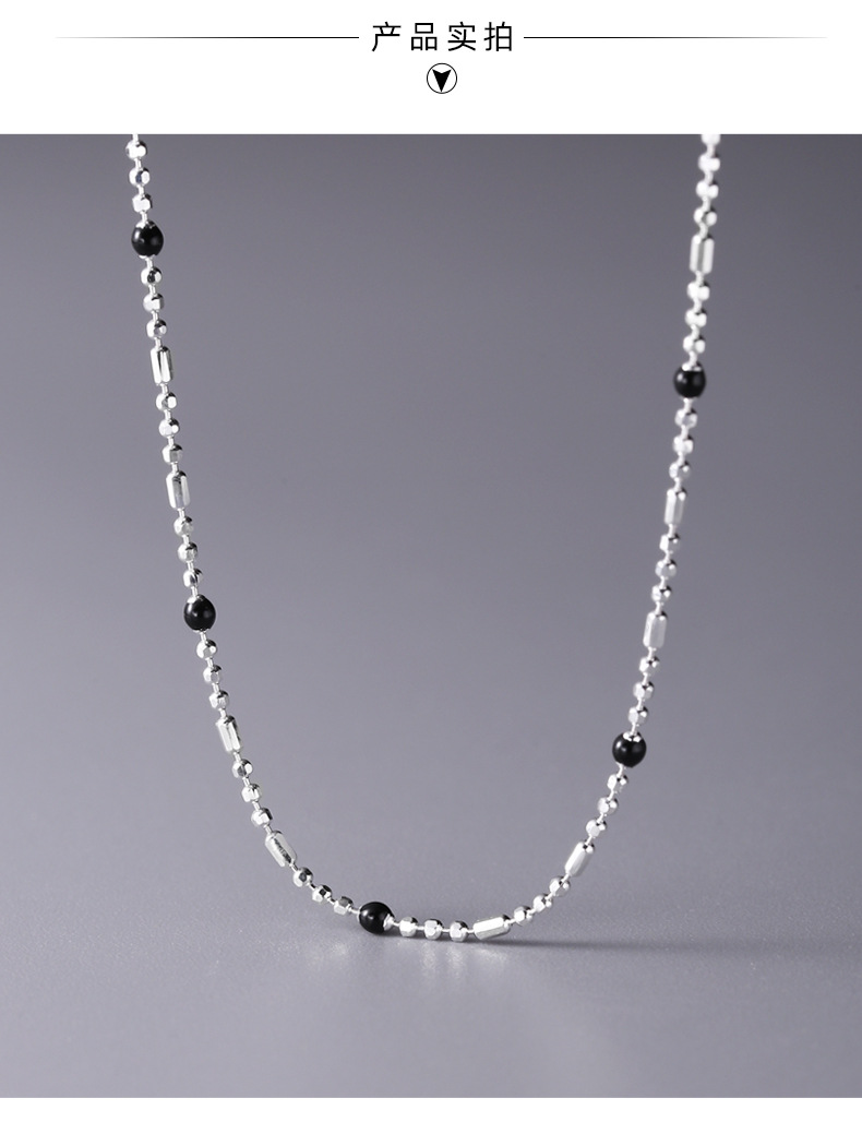 Geometric Pattern Women'S Gender Wholesale Simple Style Geometric Sterling Silver Plating Necklace
