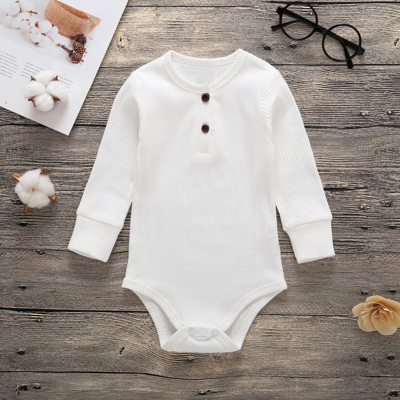 Simple Children's One-piece Newborn Long-sleeved Autumn Romper display picture 3