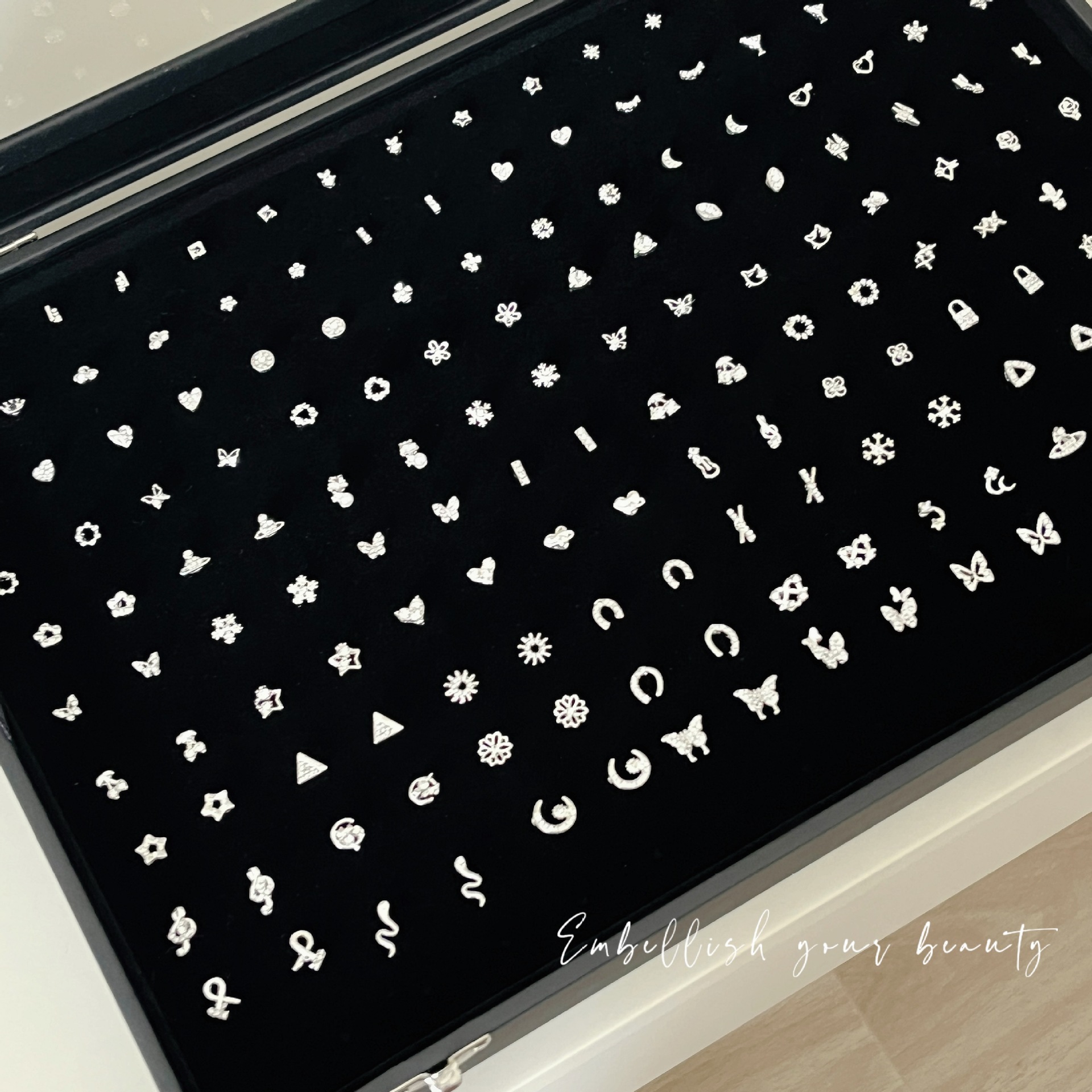 【银色镶钻耳钉合集】简约小巧精致百搭耳环少女心甜美耳饰批发