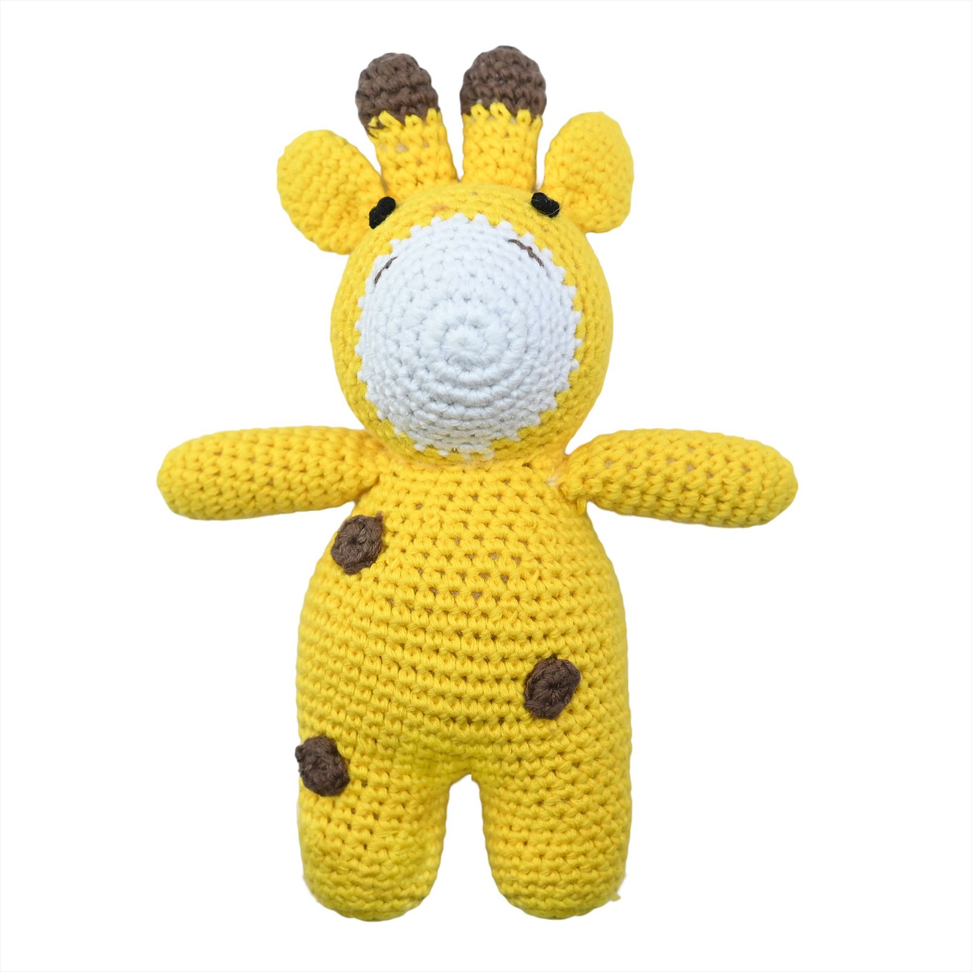 Nuevo estilo creativo tejido a mano ganchillo campana peluche muñeca caja de regalo animal de punto muñeca de bricolaje para niños