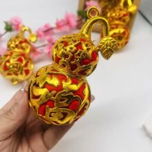 新品塑料金色小葫芦镂空花葫芦新居乔迁布置小挂件装饰结婚植