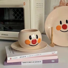 批發可愛韓式面包超人泡面碗手繪陶瓷餐盤咖啡杯碟飯碗兒童餐具送