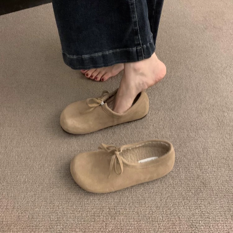 Французские ретро круглые туфли одиночные туфли женские осенние и зимние новые ботинки с большой головой