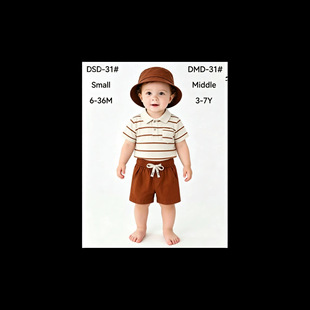���Q���b��ͯ3Y-7Y�¿�3PCS�ļ�T-shirt+��ѝ+ñ�ӌ������bDMD31