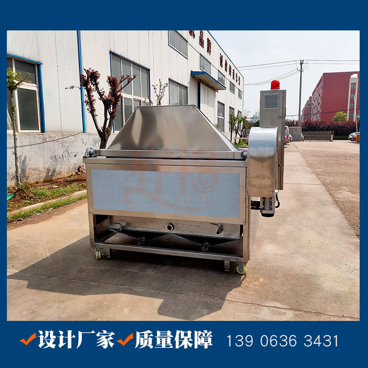 武安鸭脖油炸机 电加热自动出料鸡爪油炸锅 宜福鸭翅油炸设备