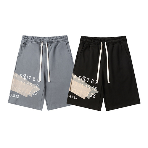 Maison Margiela Summer Digital Embroidery Loose Drawstring Casual Pants