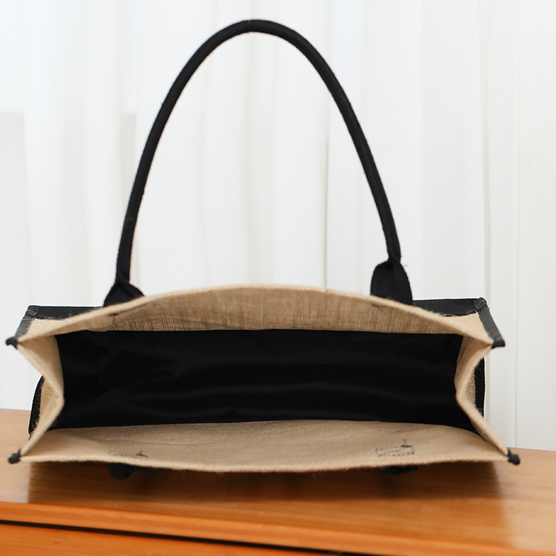 jute indkøbstaske, håndholdt taske_voghion.com