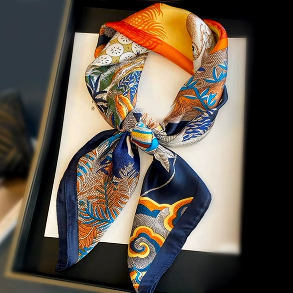79 tropical auspicious cloud square scarf
