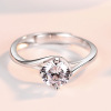 Classic wedding ring for St. Valentine's Day, silver 925 sample, Birthday gift, wholesale