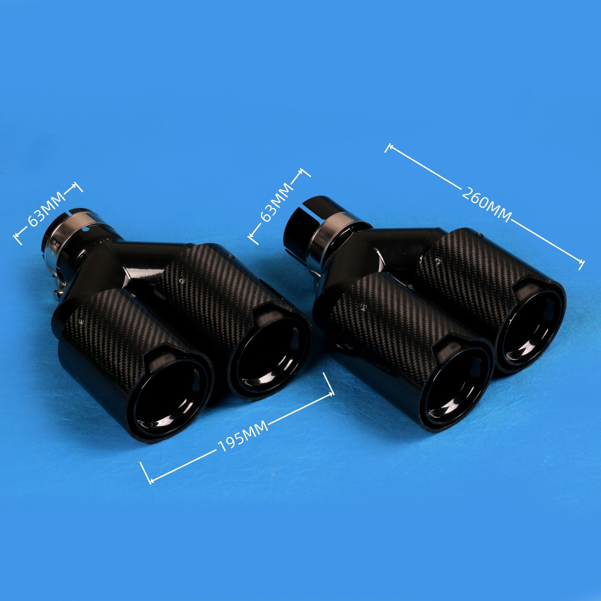 Suitable for Bmw 5 Series G30G38 m Style Carbon Fiber Titanium Black Four-Outlet Exhaust Muffler Modification