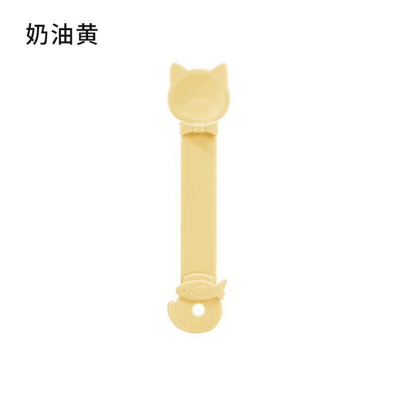 Pet puede cuchara de silicona mango largo gato abrelatas húmedo gato comida cuchara agitación alimentador PET vajilla al por mayor