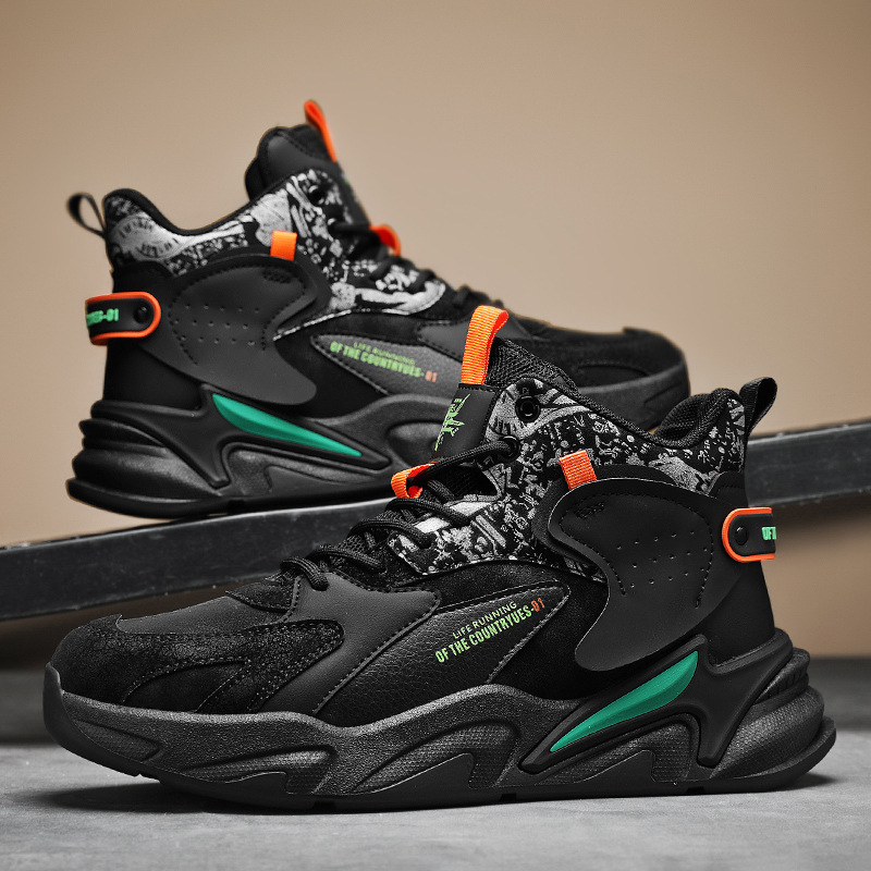 High-top men's shoes 2022 new winter trendy versatile youth sports leisure height increasing Daddy ins fashion shoes