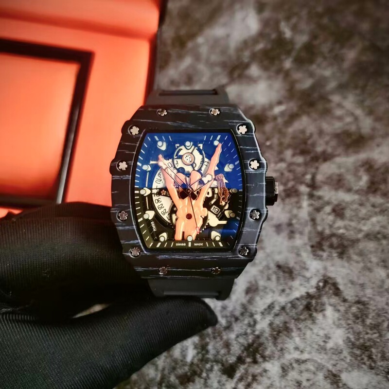 Watch Arc Barrel Victory Posture Hollow Design Men's Watch Manufacturer Wholesale Fashion Trend Quartz Watch with Calendar Watch Arc Barrel Victory Posture Hollow Design Men's Watch Manufacturer Wholesale Fashion Trend Quartz Watch with Calendar