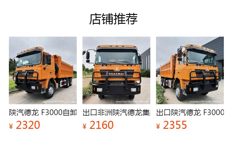 Shaanqi Delong F3000 rear-tipping dump truck cross-border supply 8×4 muck dump truck