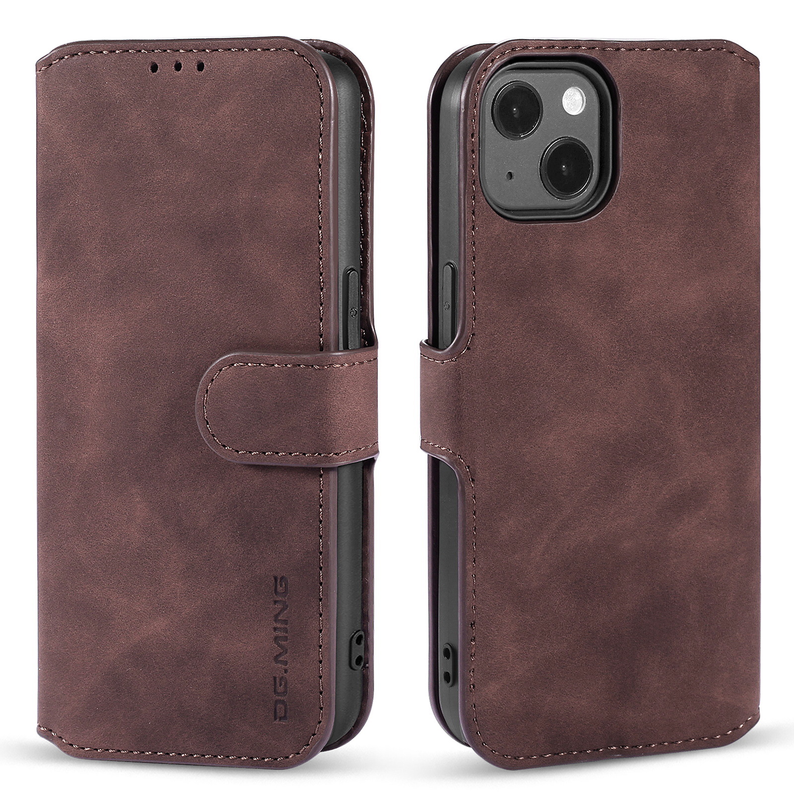 Retro Leather Wallet Phone Case For Iphone 14 And Iphone 13_voghion.com