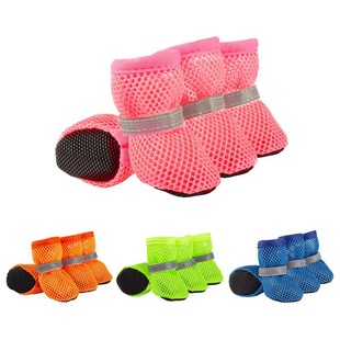 Cross-Border Cat and Dog Supplies, Dog Shoes, Pet Mesh Shoes, Summer Pet Shoes, Soft Soles That Won’T Fall Off, Small Foot Covers Wholesale