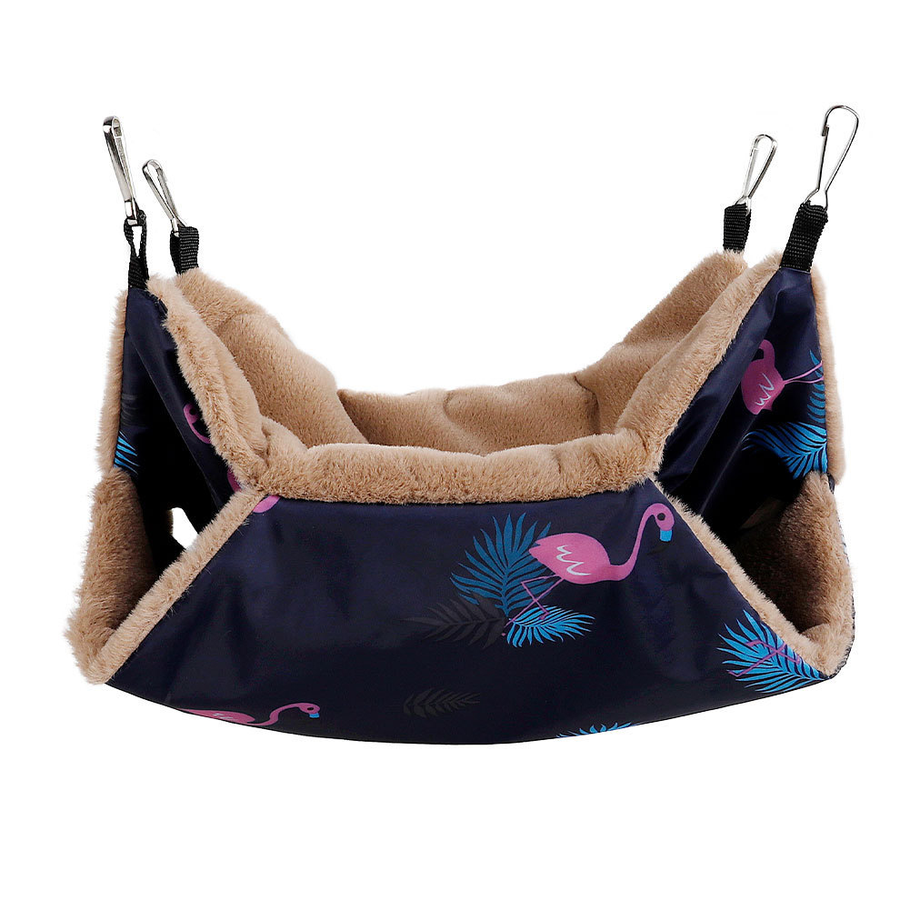 Transfronterizo popular pequeña mascota hamaca ardilla miel bolsa saco de dormir hámster colgando de doble capa caliente nido mascota hamaca
