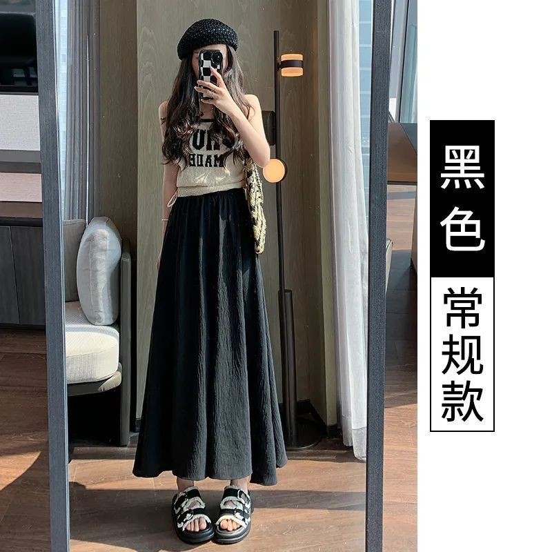 超仙白色裤裙夏季薄款2025新款高腰宽松垂感褶皱小个子休闲阔腿裤|undefined