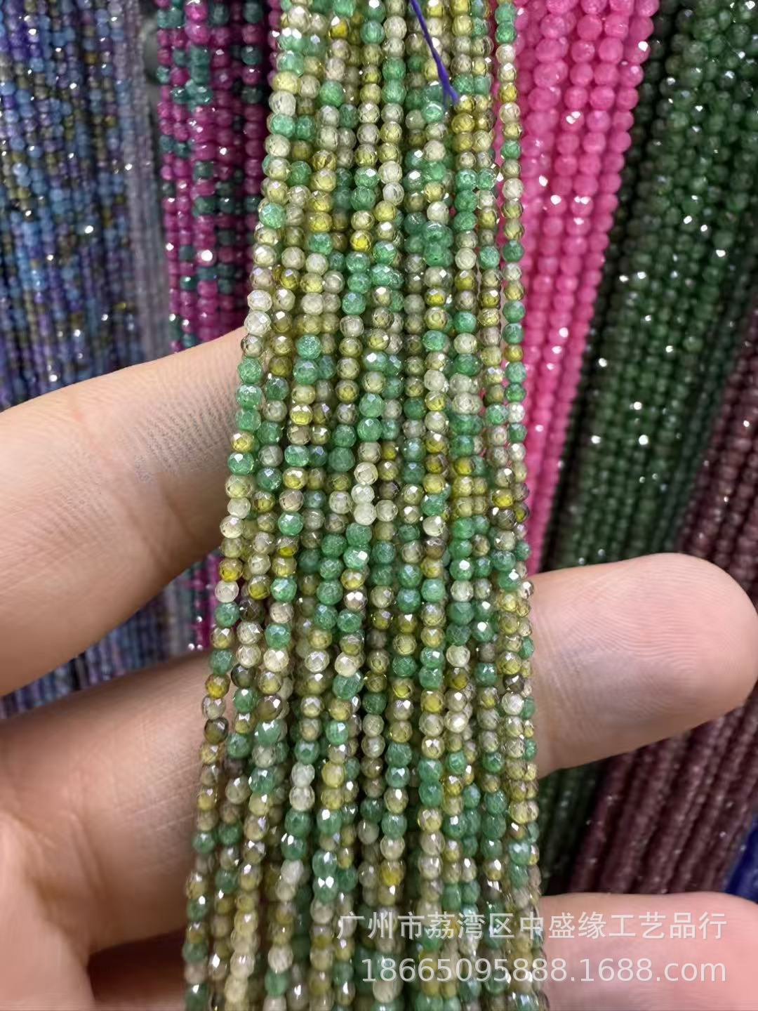 Manufacturer's Direct Sales of 2mm Round Beads, Semi-Finished DIY Loose Beads, Handmade Clothing Spacer Beads, Jewelry Accessories, Source Faceted Zircon