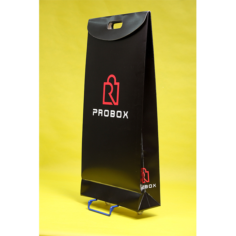 新型产品包装纸袋 可滑动带轮套装广告纸袋