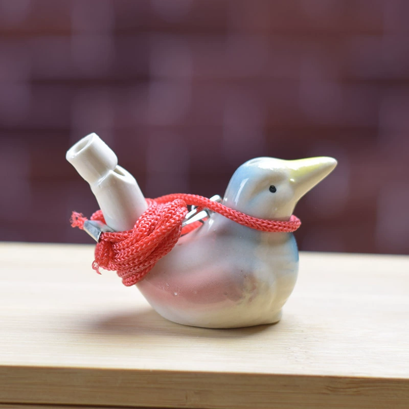 Ceramic Whistle Bird with Lanyard Music Whistle Ceramic Water Bird Scenic Stand Hot Selling Kindergarten Gifts