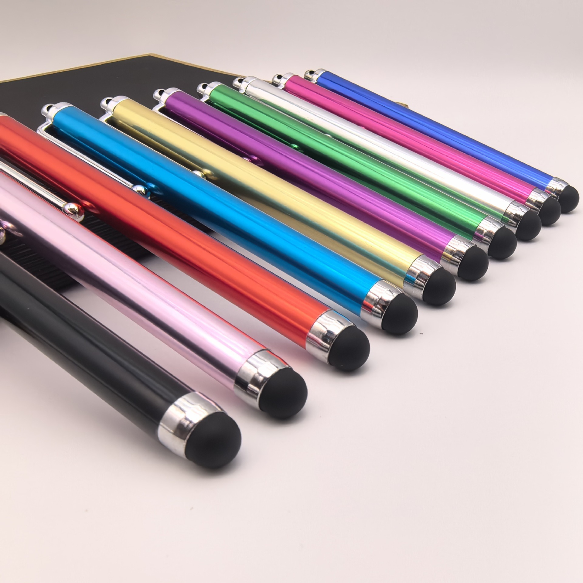 Bolígrafo capacitivo transfronterizo 9.0 logotipo personalizable teléfono móvil tableta lápiz óptico lápiz de pantalla de aleación de aluminio lápiz óptico de metal