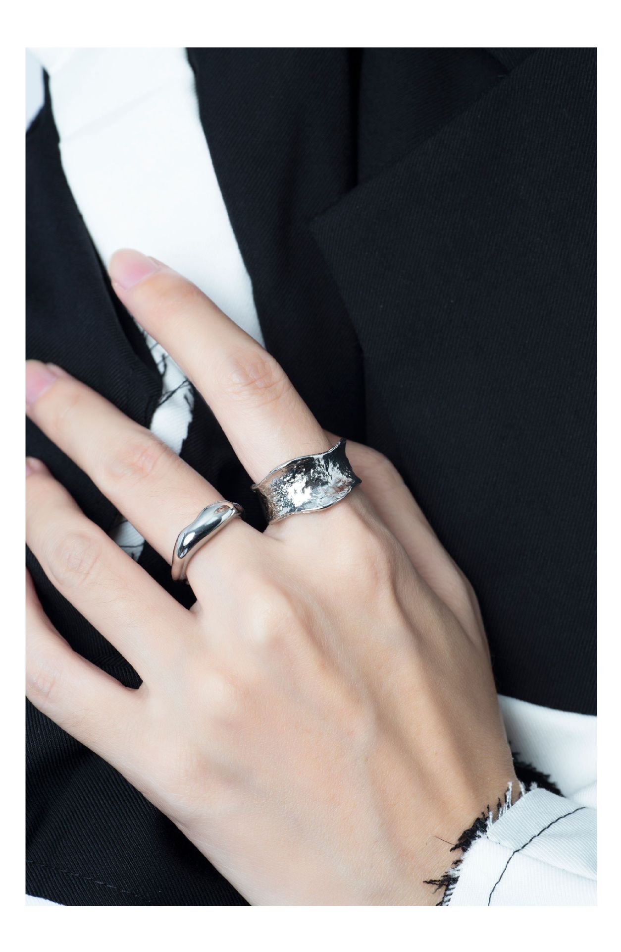 Simple Style Geometric Copper Plating Open Ring