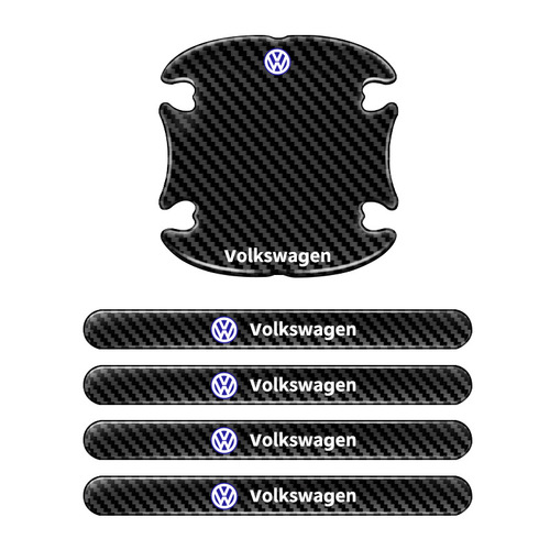 Car Protection Film Door Handle Sticker Scratch-Resistant Carbon Fiber Door Bowl Protector Car Handle Anti-Collision Strip Door Bowl Protection