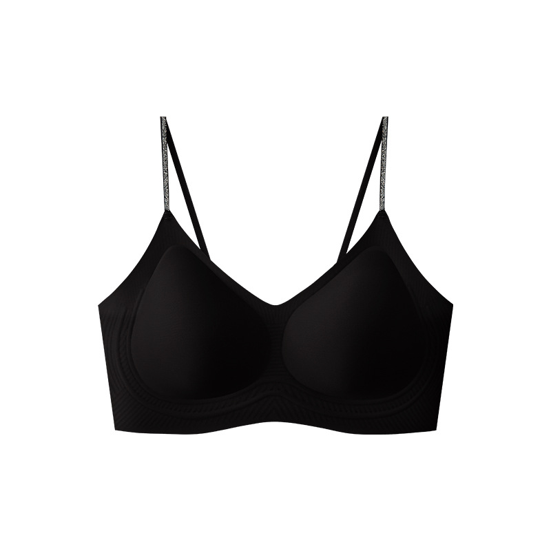 Ropa interior femenina estilo fino de verano sin costuras fragancia de camelia fresca hermosa espalda femenina ropa interior con tirantes finos base líquida ropa interior invisible