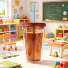 珍珠奶茶专用双层透明吸管杯 大孔吸管顺畅吸料