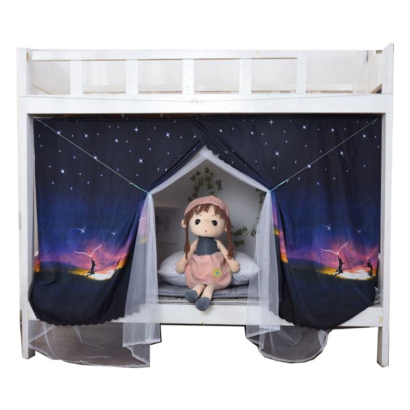 Прямые поставки с фабрики, студенческое общежитие, встроенная занавеска для кровати, москитная сетка 2-в-1, пылезащитная верхняя затеняющая, дышащая 0,9/1,2 м