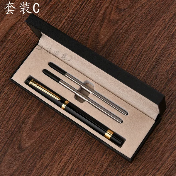 Wholesale Black Metal Signature Pen, Gel Pen, Metal Pen, Advertising Pen, Business Gift Pen, Ballpoint Pen Set