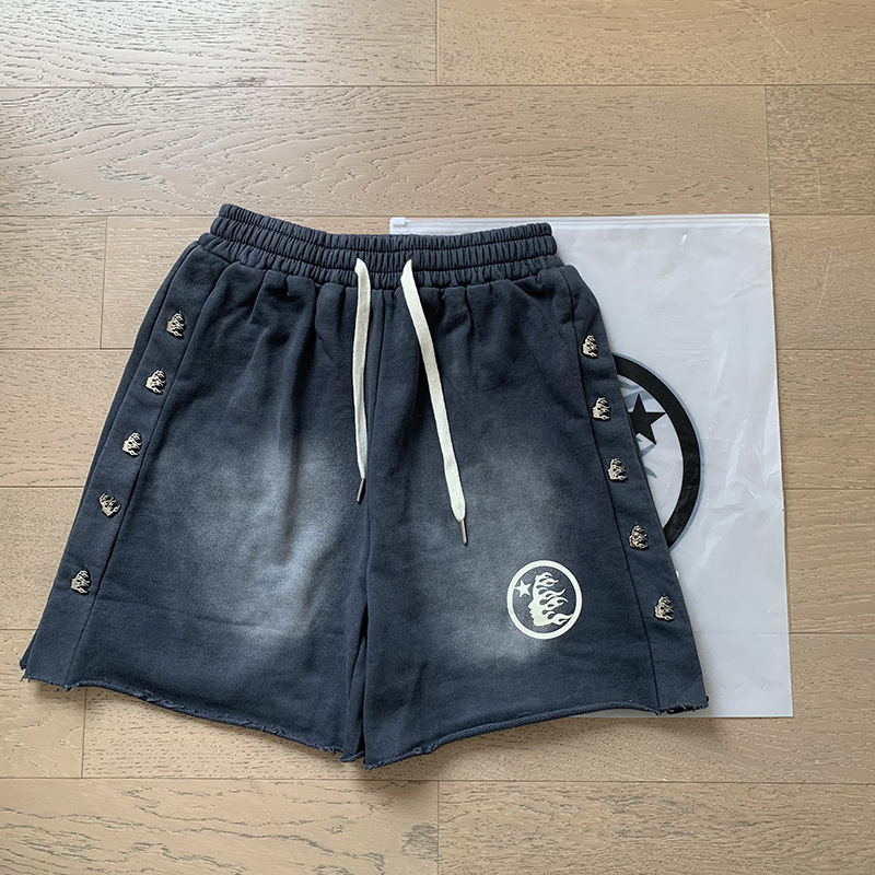 saint vintage正确版本水洗做旧短裤五分裤高街宽松裤子|undefined