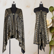 亚马逊速卖通欧美跨境女士时尚烫金工艺高级感复古百搭围巾送扣子