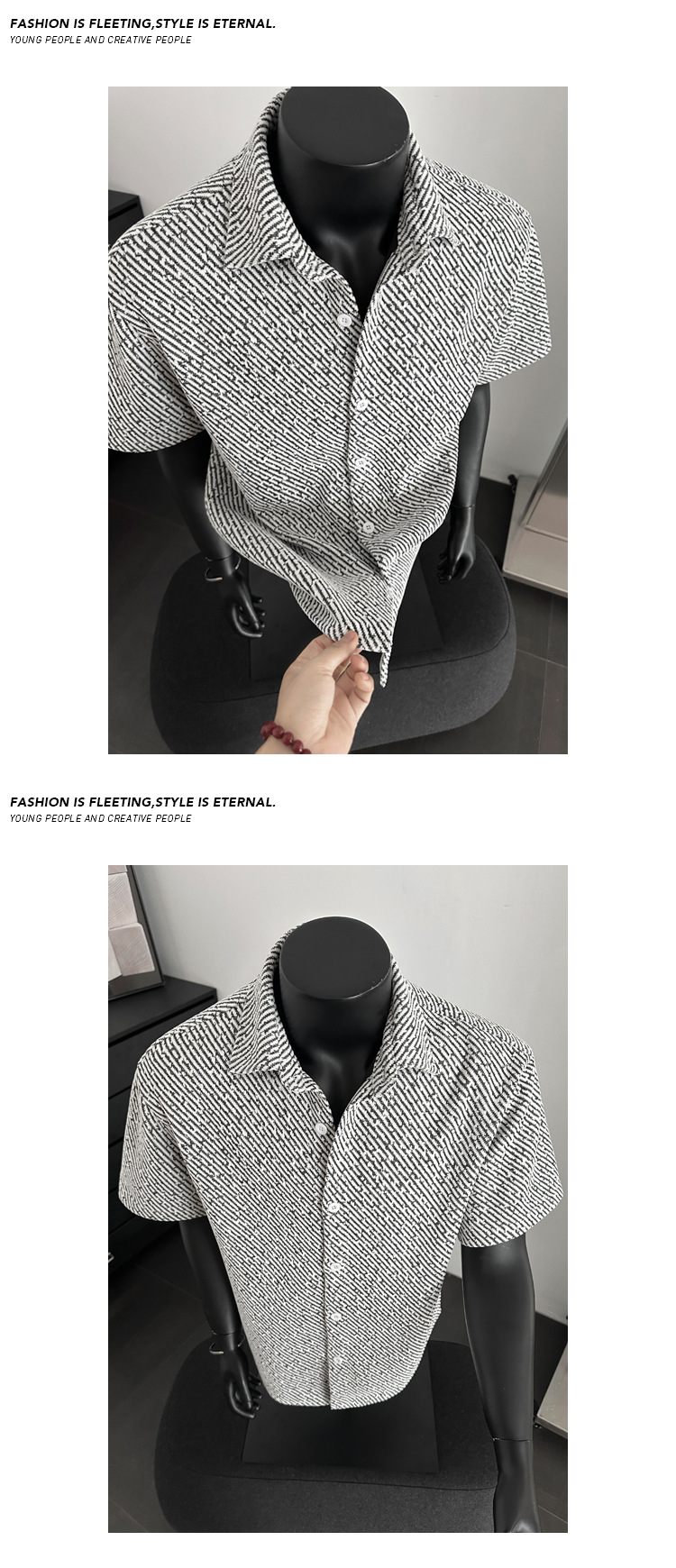Oversized Casual Basic T-shirt For Men Unisex Hong Kong Style Loose_voghion.com