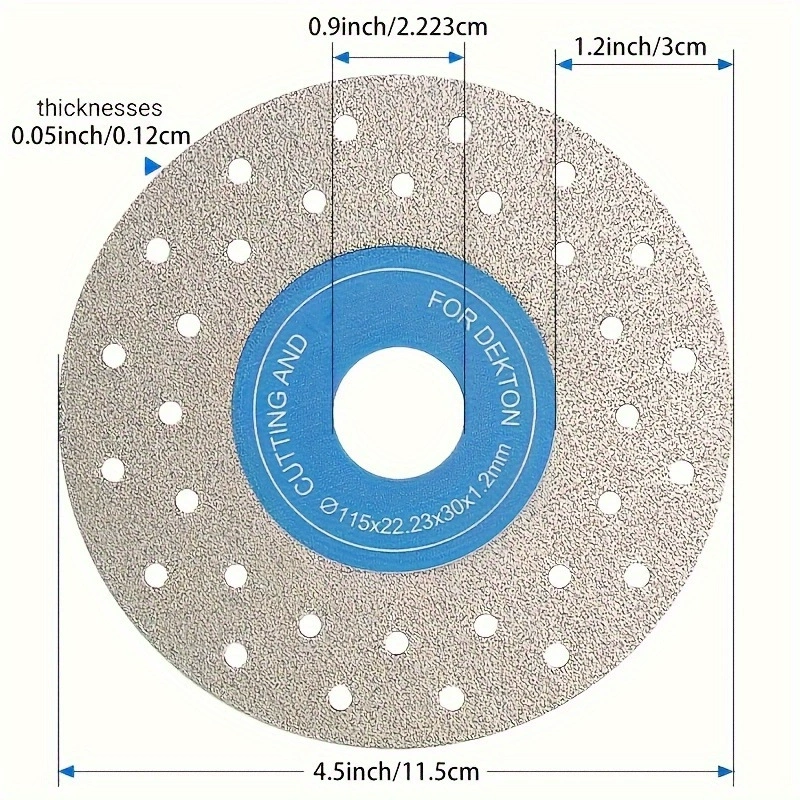 Специальное режущее лезвие для каменных плит Yulifeng, алмазная кромка, обрезка, плоское шлифование, скошенная плитка, скошенная 45 ° Нет сколов кромок
