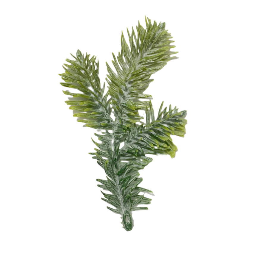 Fuente de fábrica aguja de pino de simulación aguja de pino de dos colores decoración de árbol de Navidad accesorios de guirnalda aguja de pino blanco material suave de alta calidad image 4