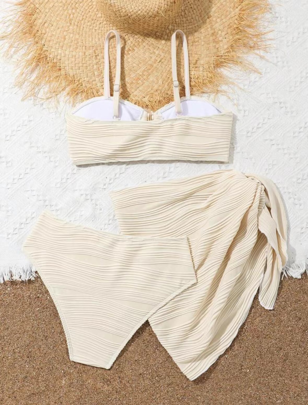 Set bikini donna costume da bagno tre pezzi asciugatura rapida_voghion.com