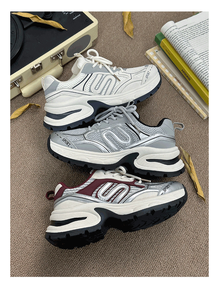 Women's Thick Soled Casual Sports Shoes Versatile Platform Style_voghion.com