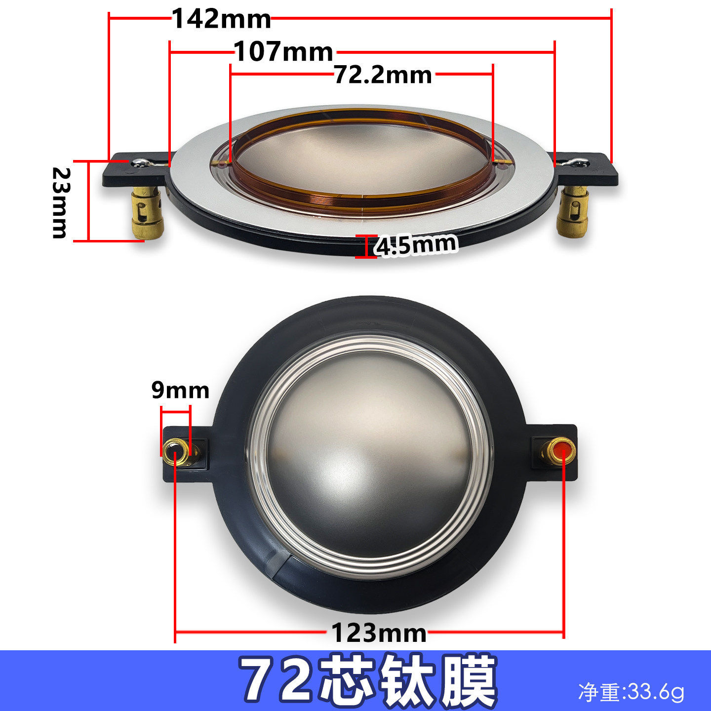 34 / 44 / 51 / 72 / 75 / 99.2mm conjunto de diafragma agudo en stock acessorios de sonido de escenario bobina de voz image 11