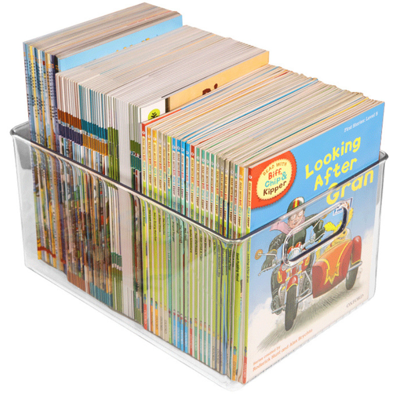 Caja de almacenamiento de libros de escritorio transparente para niños Oxford Tree Caja de almacenamiento de estudiantes Cestas de almacenamiento no acrílicas