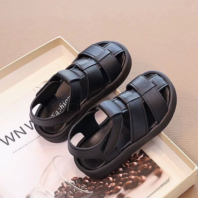 新中式夏季新款帅气男宝宝凉鞋小女孩罗马鞋男童凉鞋时尚凉鞋