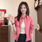 【N.Y.STUDIO】十三行小气泡百搭翻领纯色小众衬衫QD10832