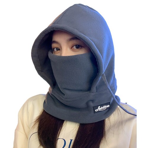 Hat Men's Winter Riding Thickened Warm Face Mask Ear Cover Neck Gaiter Headgear Cycling Anti-Cold Lei Feng Cotton Hat Hiking 