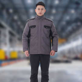 秋冬工作服上衣防撕裂防磨劳保棉服定制工装男装厂服防静电里布