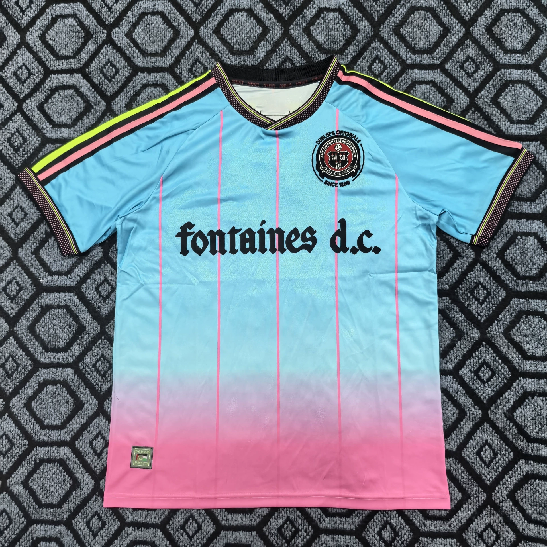 25-26 Club's new football uniform Barcelona Juventus Oasis ко-брендированная футболка с коротким рукавом джерси популярность